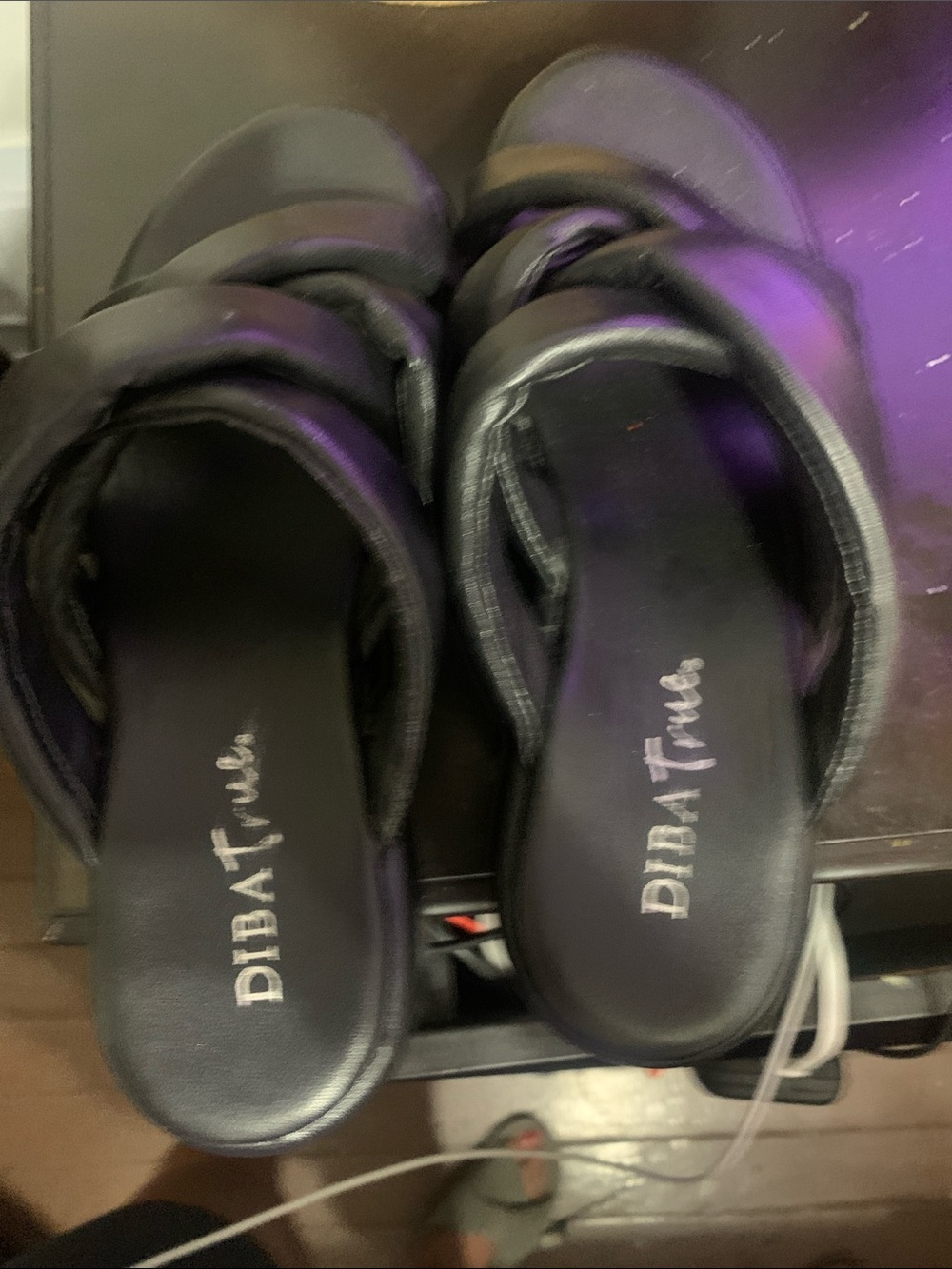 Diba True Women's Black Slip-On Sandals